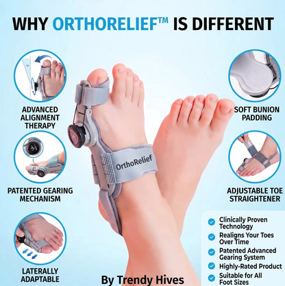 OrthoRelief™ Adjustable Toe Alignment Splint & Foot Wrap