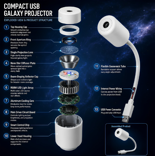 Holographic Night Light Projector & Ambient Lamp