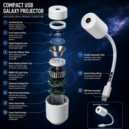 Holographic Night Light Projector & Ambient Lamp